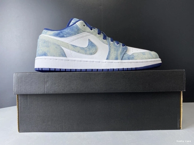 Rep Husky Low Washed 1 Denim Air Jordan CZ8455-100 0630